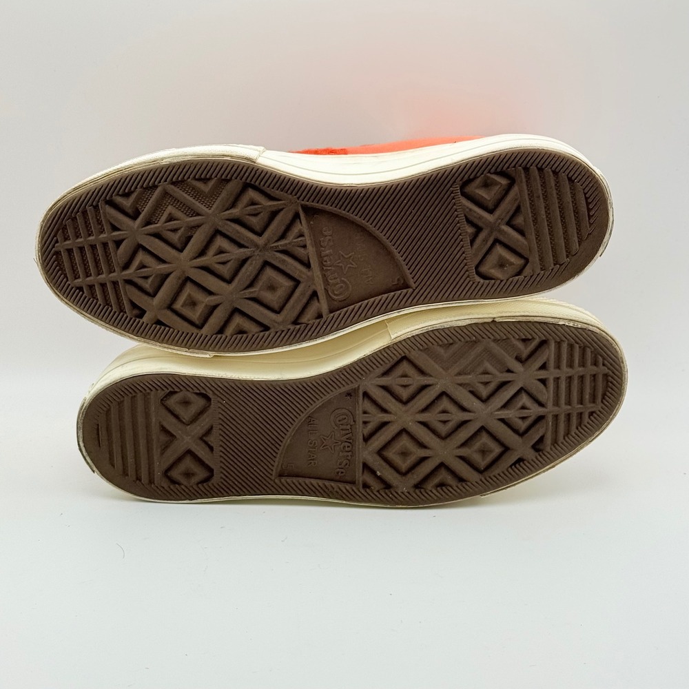 Converse Chuck Taylor All Star Lift Women 7 Orange Embroidered Platform High Top - Picture 3 of 8